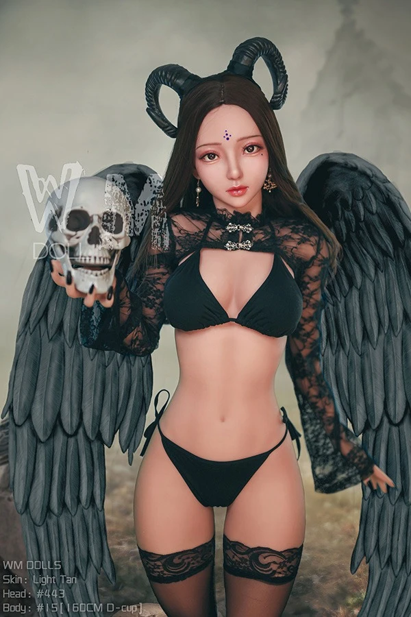 WM Dolls Charley 160cm Busty Dark Anime Sex Doll with Free Second Head