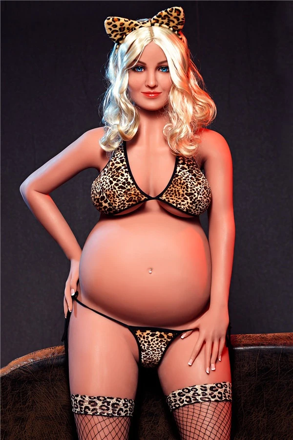 Aibei Dolls Gabrielle 158cm Realistic Mature Pregnant Sex Doll with Interchangeable Heads Including Bonus Second Head