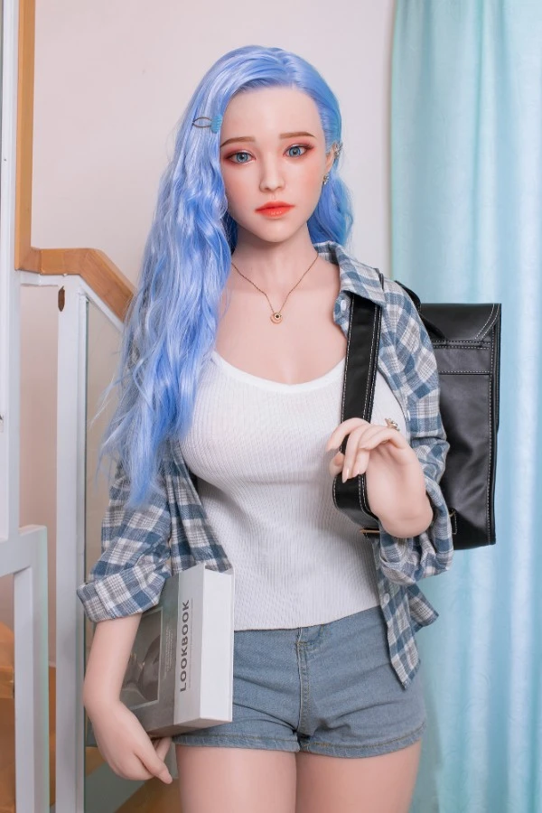 Dime Doll Sierra 170cm Blue Hair Full Silicone Sex Doll with Interchangeable Head and Body Options