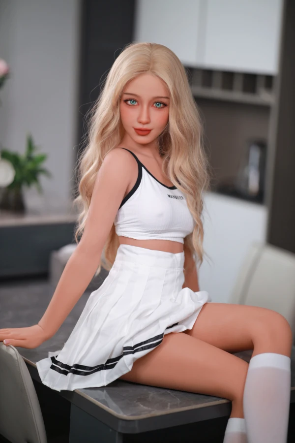 Fire Doll Anastasia 157cm Blonde Skinny A Cup Sex Doll with Complimentary Second Head
