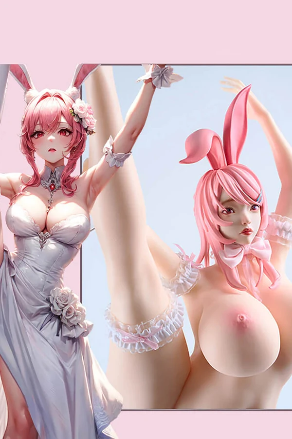 MRL DOLL Sakura Bunny Silicone Sex Doll Macy Review with Free Clothes Shoes and Doll Bracket Included