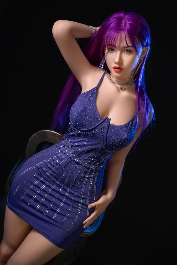 Orange In Purple Hair Big Butt Silicone Sex Doll Daphne 165cm Movable Jaw with Oral Structure Review and Analysis