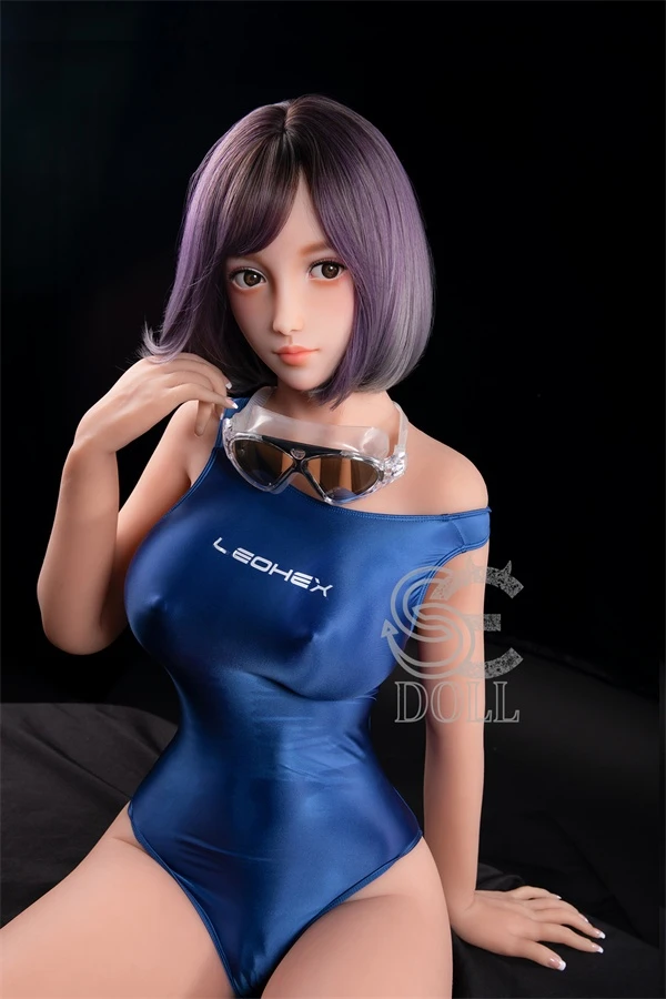 Realistic Miki Sex Doll with Purple Hair Standing at 161cm