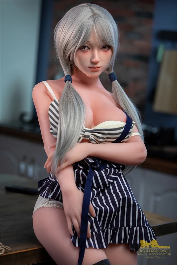 Raelyn 154cm Double Ponytail Sex Doll by Irontech - Featuring a Realistic Silicone Head
