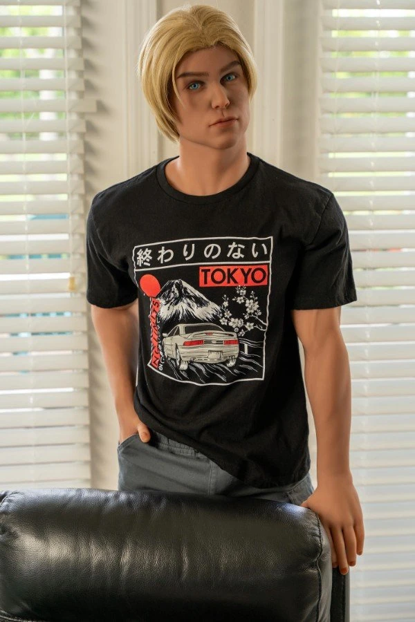 Doll Forever Eric 170cm Blonde Male Sex Doll - Includes Free Bonus Random Second Head and Two Penis Options