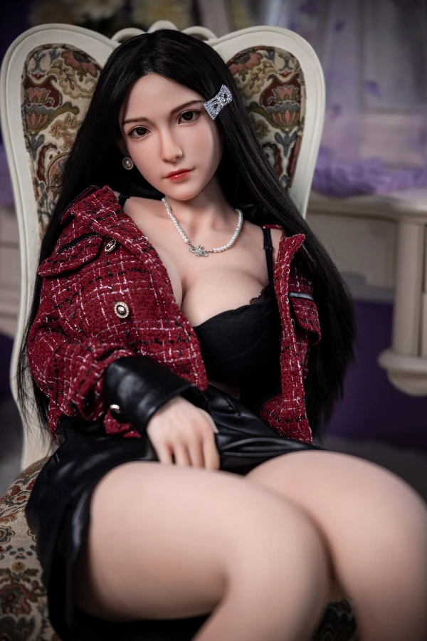 JXDoll Ember 170cm Black Hair Tall Sex Doll with Silicone Head and Replaceable Body and Head Options