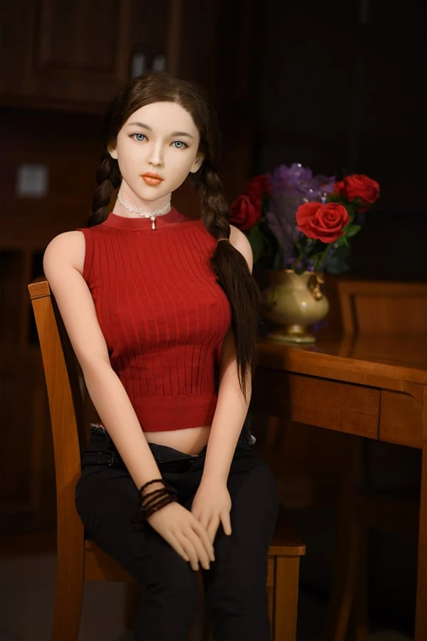 HR Doll Silicone Head Evelyn 170cm Adorable Sex Doll with Small Breasts