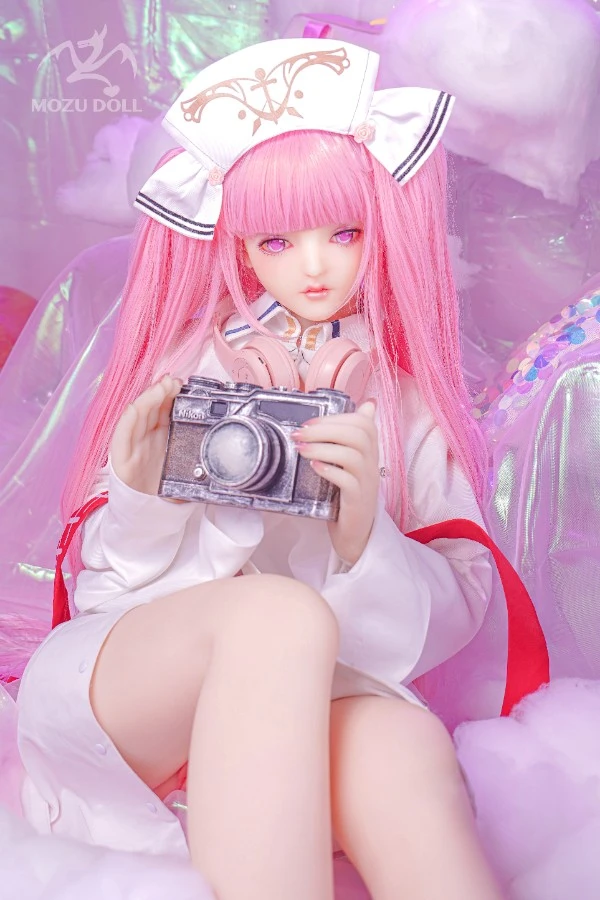 MOZU Doll - Meet Lisa 145cm Nurse Doll with Charming Pink Hair (Includes Free Matching Outfit)