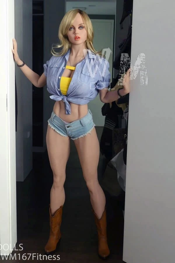 WM Dolls Presents Averi a Stunning 167cm Life-size Realistic Blonde Muscle Sex Doll with Complimentary Second Head