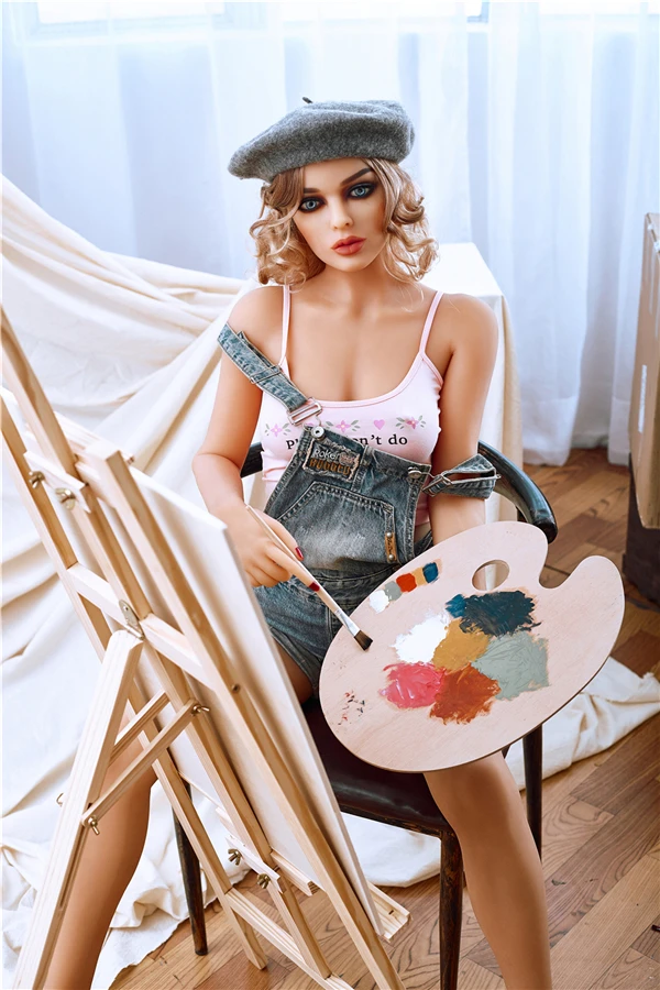 Irontech Doll - 163cm Full-Size Blonde Painter Sex Doll with Big Booty Named Christina