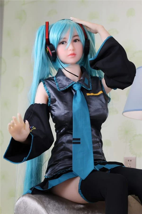WM Dolls Life-Size Adorable Asian Japanese Fantasy Sex Doll Inspired by Hatsune Miku 165cm Including Free Second Head